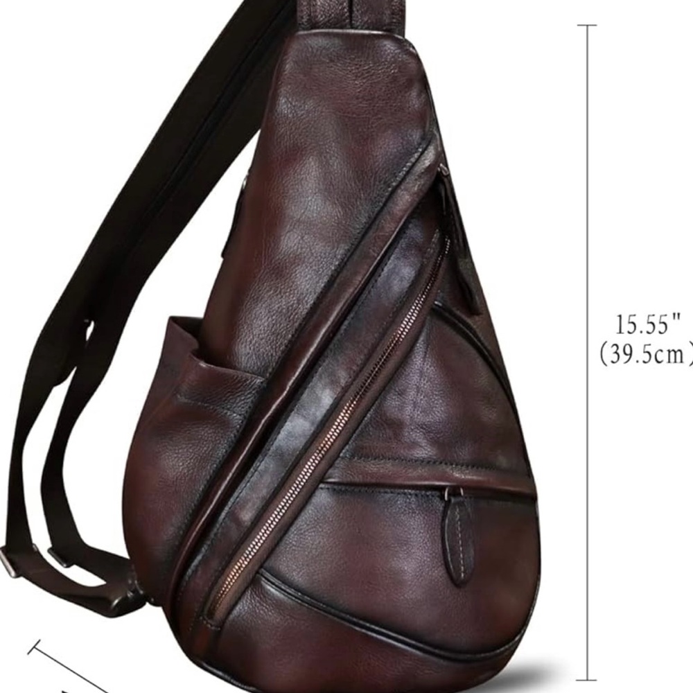 Genuine Leather Sling Bag - Picture 3 of 6